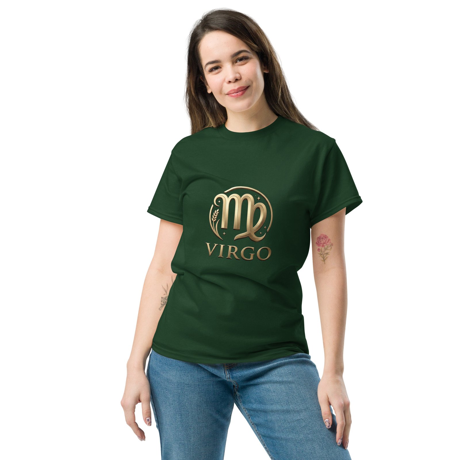 Virgo Zodiac Sign Unisex Classic T-Shirt - Image 4